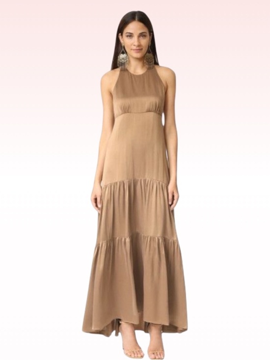 L'AGENCE Dresses & Skirts - L’AGENCE Brown Talia Tiered Maxi Dress (Sz 4)